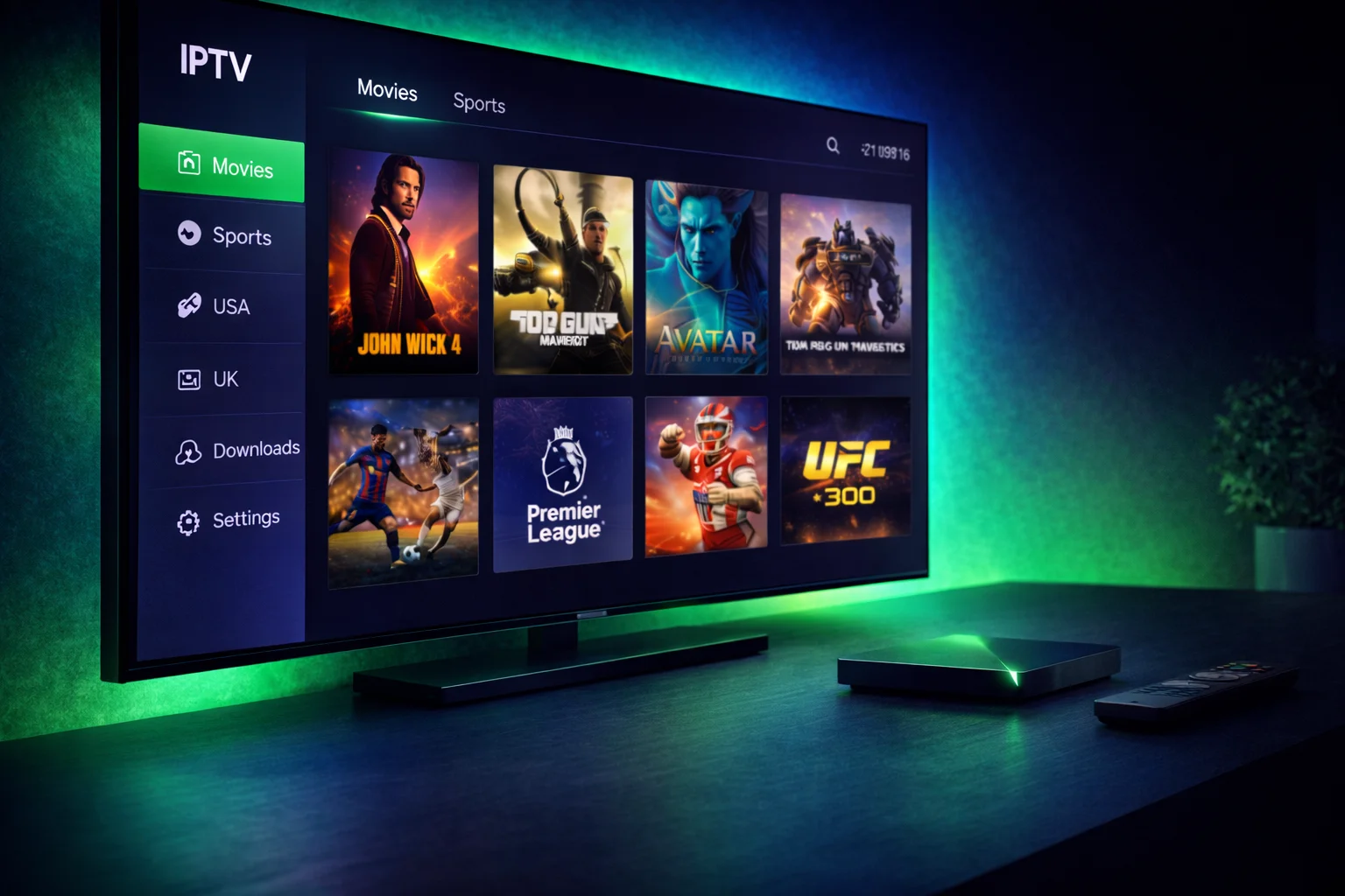 IPTV en Android TV — Canales en HD y 4K