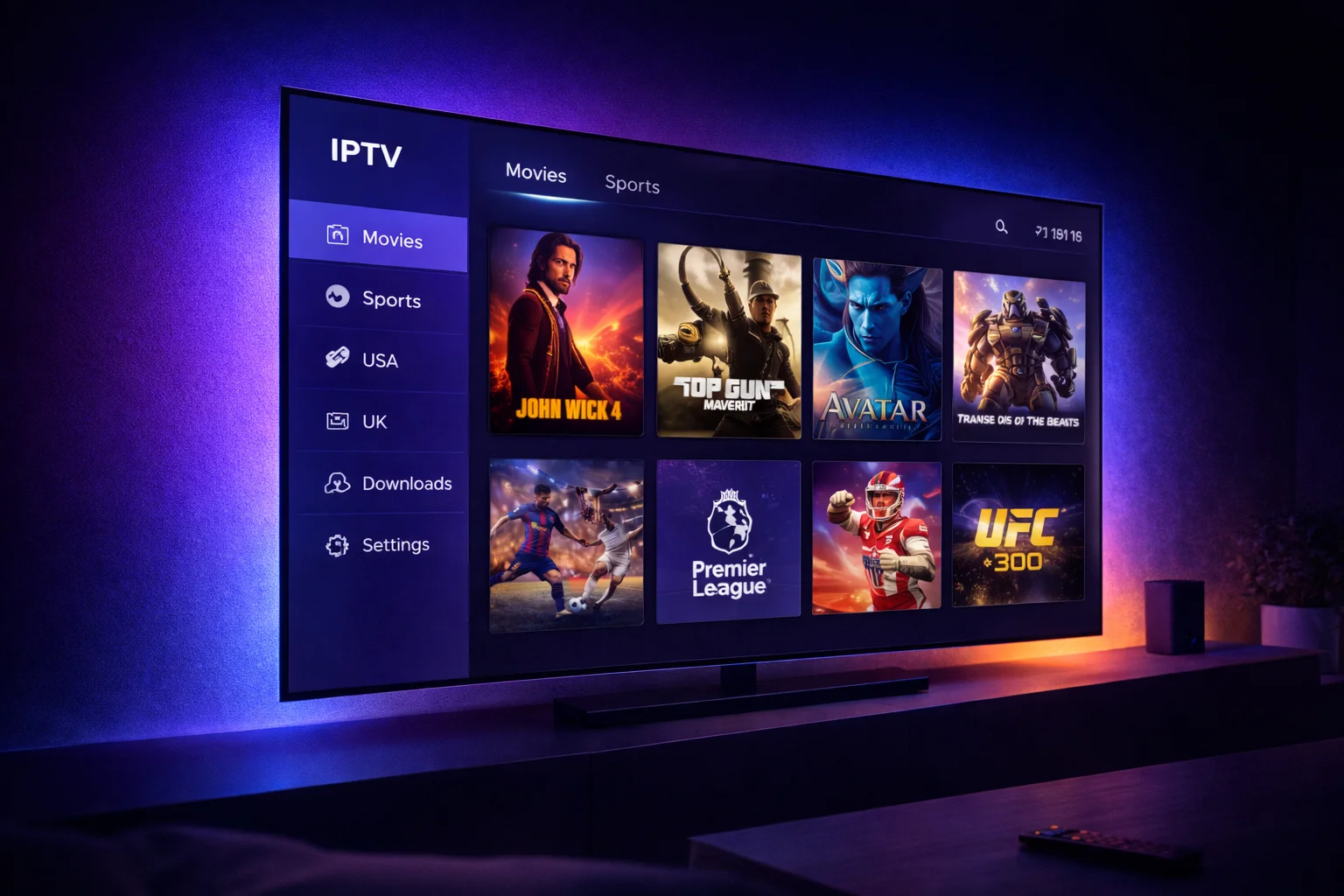 IPTV en Samsung TV — Canales en HD y 4K